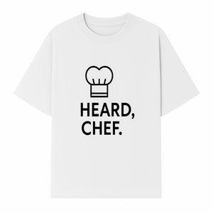 Chef Hat Wall Art Print - Heard, Chef Kitchen Decor, Culinary Quote, Chef Gift, Modern Kitchen Art, Foodie Decor, Home Cooking Style - T-shirt 1758181720400.jpg