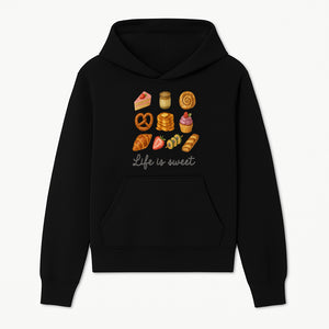 Life is Sweet Kitchen Decor Art Print - Whimsical Food Illustration with Desserts, Treats, and Snacks - Hoodie 1758181720457.jpg