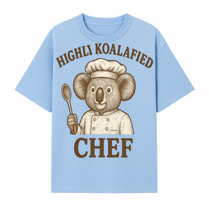 Highli Koalafied Chef T-Shirt - Cute Koala Graphic Tee for Animal Lovers, Cooking Enthusiasts, and Unique Gift Ideas - T-shirt 1758181720546.jpg