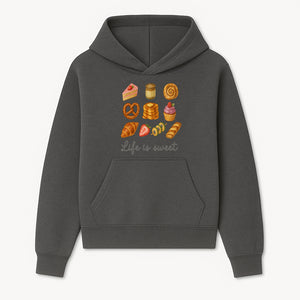 Life is Sweet Kitchen Decor Art Print - Whimsical Food Illustration with Desserts, Treats, and Snacks - Hoodie 1758181720589.jpg