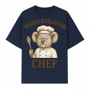 Highli Koalafied Chef T-Shirt - Cute Koala Graphic Tee for Animal Lovers, Cooking Enthusiasts, and Unique Gift Ideas - T-shirt 1758181720964.jpg