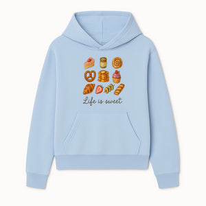 Life is Sweet Kitchen Decor Art Print - Whimsical Food Illustration with Desserts, Treats, and Snacks - Hoodie 1758181721005.jpg