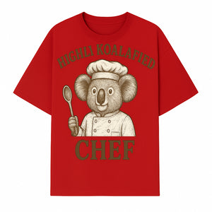 Highli Koalafied Chef T-Shirt - Cute Koala Graphic Tee for Animal Lovers, Cooking Enthusiasts, and Unique Gift Ideas - T-shirt 1758181721099.jpg