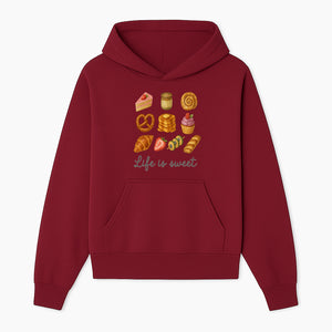 Life is Sweet Kitchen Decor Art Print - Whimsical Food Illustration with Desserts, Treats, and Snacks - Hoodie 1758181721306.jpg