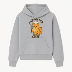 Meowster Chef Cat Art Print - Cute Orange Kitty with Chef Hat & Knife, Perfect for Cat Lovers' Kitchen Decor - Hoodie 1758181721918.jpg
