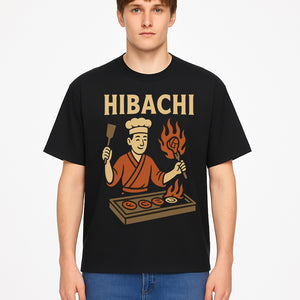 Hibachi Chef Wall Art | Japanese Grill Decor | Fun Cooking Illustration | Kitchen or Restaurant Artwork - T-shirt 1758181722087.jpg