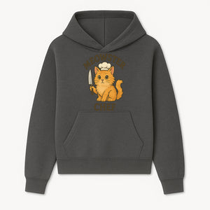 Meowster Chef Cat Art Print - Cute Orange Kitty with Chef Hat & Knife, Perfect for Cat Lovers' Kitchen Decor - Hoodie 1758181722210.jpg