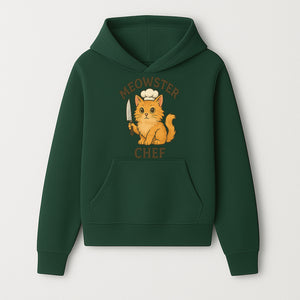 Meowster Chef Cat Art Print - Cute Orange Kitty with Chef Hat & Knife, Perfect for Cat Lovers' Kitchen Decor - Hoodie 1758181722350.jpg