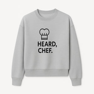 Chef Hat Wall Art Print - Heard, Chef Kitchen Decor, Culinary Quote, Chef Gift, Modern Kitchen Art, Foodie Decor, Home Cooking Style - Sweatshirt 1758181722407.jpg