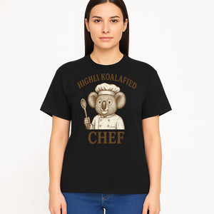 Highli Koalafied Chef T-Shirt - Cute Koala Graphic Tee for Animal Lovers, Cooking Enthusiasts, and Unique Gift Ideas - T-shirt 1758181722626.jpg
