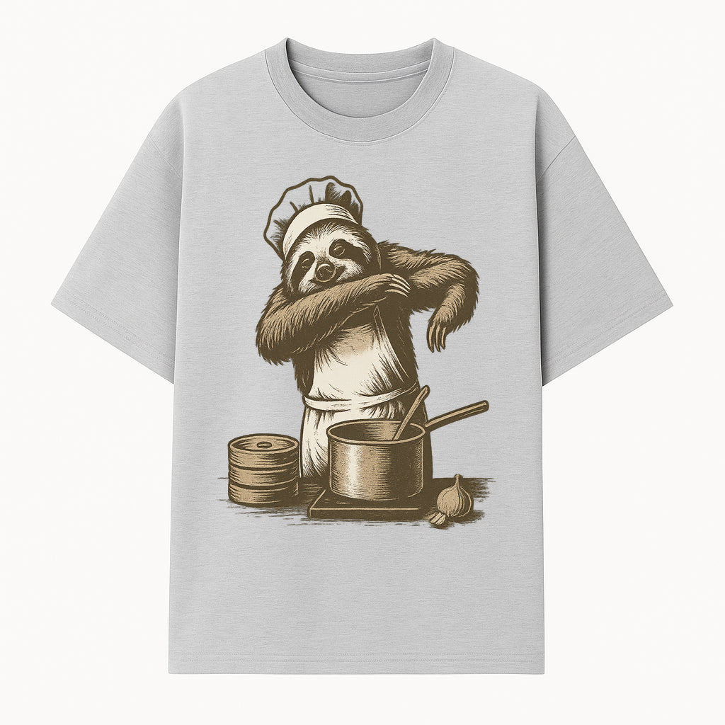 Chef Sloth Cooking Graphic Tee - Cute Animal Kitchen Design Funny Cooking Shirt for Food Lovers and Animal Enthusiasts - T-shirt 1758181722664.jpg