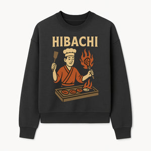Hibachi Chef Wall Art | Japanese Grill Decor | Fun Cooking Illustration | Kitchen or Restaurant Artwork - Sweatshirt 1758181722699.jpg