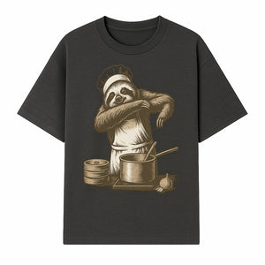 Chef Sloth Cooking Graphic Tee - Cute Animal Kitchen Design Funny Cooking Shirt for Food Lovers and Animal Enthusiasts - T-shirt 1758181722954.jpg