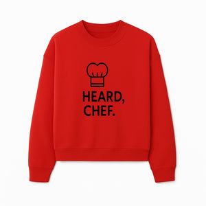 Chef Hat Wall Art Print - Heard, Chef Kitchen Decor, Culinary Quote, Chef Gift, Modern Kitchen Art, Foodie Decor, Home Cooking Style - Sweatshirt 1758181723105.jpg