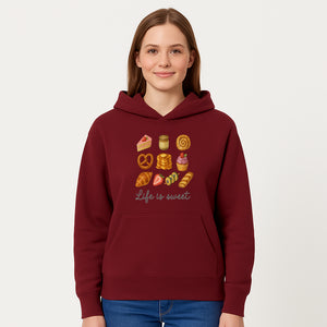 Life is Sweet Kitchen Decor Art Print - Whimsical Food Illustration with Desserts, Treats, and Snacks - Hoodie 1758181723146.jpg