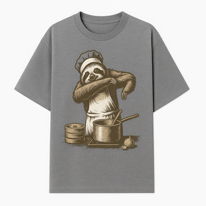 Chef Sloth Cooking Graphic Tee - Cute Animal Kitchen Design Funny Cooking Shirt for Food Lovers and Animal Enthusiasts - T-shirt 1758181723196.jpg