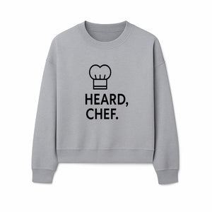 Chef Hat Wall Art Print - Heard, Chef Kitchen Decor, Culinary Quote, Chef Gift, Modern Kitchen Art, Foodie Decor, Home Cooking Style - Sweatshirt 1758181723220.jpg