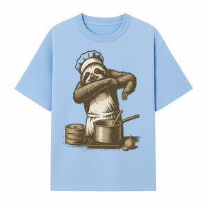 Chef Sloth Cooking Graphic Tee - Cute Animal Kitchen Design Funny Cooking Shirt for Food Lovers and Animal Enthusiasts - T-shirt 1758181723343.jpg