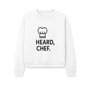 Chef Hat Wall Art Print - Heard, Chef Kitchen Decor, Culinary Quote, Chef Gift, Modern Kitchen Art, Foodie Decor, Home Cooking Style - Sweatshirt 1758181723352.jpg