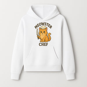 Meowster Chef Cat Art Print - Cute Orange Kitty with Chef Hat & Knife, Perfect for Cat Lovers' Kitchen Decor - Hoodie 1758181723430.jpg