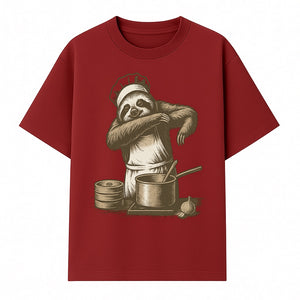 Chef Sloth Cooking Graphic Tee - Cute Animal Kitchen Design Funny Cooking Shirt for Food Lovers and Animal Enthusiasts - T-shirt 1758181723599.jpg