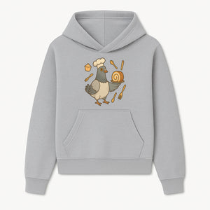 Chef Pigeon Serving Cake Design T-Shirt | Cute Bird Baking Graphic Tee | Fun Cooking Gift for Bird Lovers & Bakers - Hoodie 1758181723684.jpg