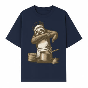 Chef Sloth Cooking Graphic Tee - Cute Animal Kitchen Design Funny Cooking Shirt for Food Lovers and Animal Enthusiasts - T-shirt 1758181723756.jpg