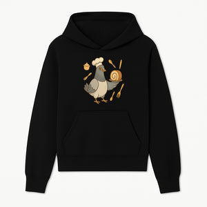 Chef Pigeon Serving Cake Design T-Shirt | Cute Bird Baking Graphic Tee | Fun Cooking Gift for Bird Lovers & Bakers - Hoodie 1758181723821.jpg
