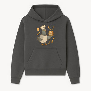 Chef Pigeon Serving Cake Design T-Shirt | Cute Bird Baking Graphic Tee | Fun Cooking Gift for Bird Lovers & Bakers - Hoodie 1758181723952.jpg