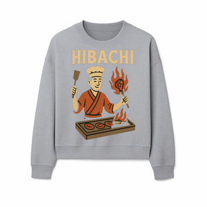 Hibachi Chef Wall Art | Japanese Grill Decor | Fun Cooking Illustration | Kitchen or Restaurant Artwork - Sweatshirt 1758181723972.jpg