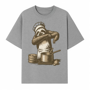Chef Sloth Cooking Graphic Tee - Cute Animal Kitchen Design Funny Cooking Shirt for Food Lovers and Animal Enthusiasts - T-shirt 1758181723994.jpg
