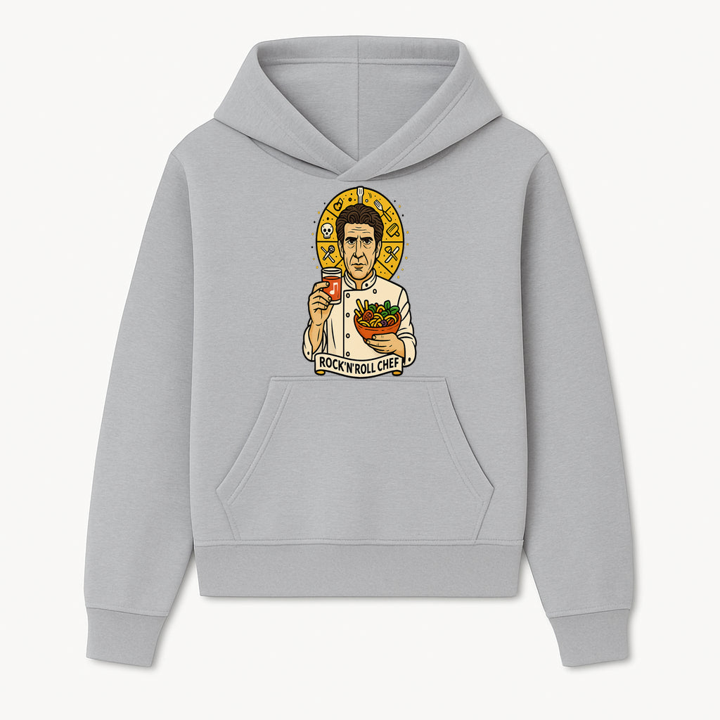 Rock 'n' Roll Chef Graphic Tee | Funky Culinary Art Shirt | Music & Food Lover Gift | Unique Chef Apparel for Foodies - Hoodie 1758181724195.jpg