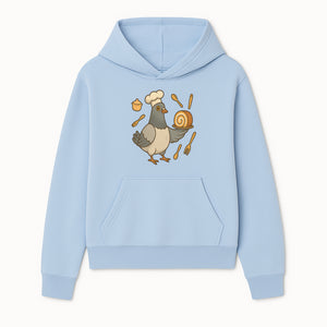 Chef Pigeon Serving Cake Design T-Shirt | Cute Bird Baking Graphic Tee | Fun Cooking Gift for Bird Lovers & Bakers - Hoodie 1758181724425.jpg