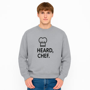 Chef Hat Wall Art Print - Heard, Chef Kitchen Decor, Culinary Quote, Chef Gift, Modern Kitchen Art, Foodie Decor, Home Cooking Style - Sweatshirt 1758181724470.jpg