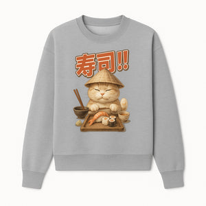 Cute Cat Sushi Chef Art Print Sushi Lovers Gift, Asian Cuisine Decor, Cat Artwork, Whimsical Kitchen Wall Art, Foodie Gift Idea - Sweatshirt 1758181724911.jpg