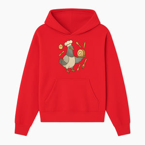 Chef Pigeon Serving Cake Design T-Shirt | Cute Bird Baking Graphic Tee | Fun Cooking Gift for Bird Lovers & Bakers - Hoodie 1758181724949.jpg