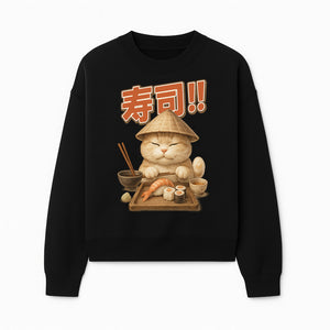 Cute Cat Sushi Chef Art Print Sushi Lovers Gift, Asian Cuisine Decor, Cat Artwork, Whimsical Kitchen Wall Art, Foodie Gift Idea - Sweatshirt 1758181725066.jpg