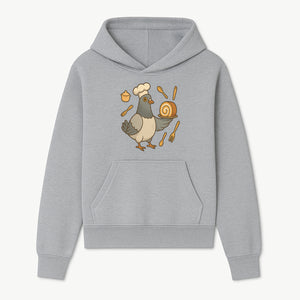 Chef Pigeon Serving Cake Design T-Shirt | Cute Bird Baking Graphic Tee | Fun Cooking Gift for Bird Lovers & Bakers - Hoodie 1758181725073.jpg