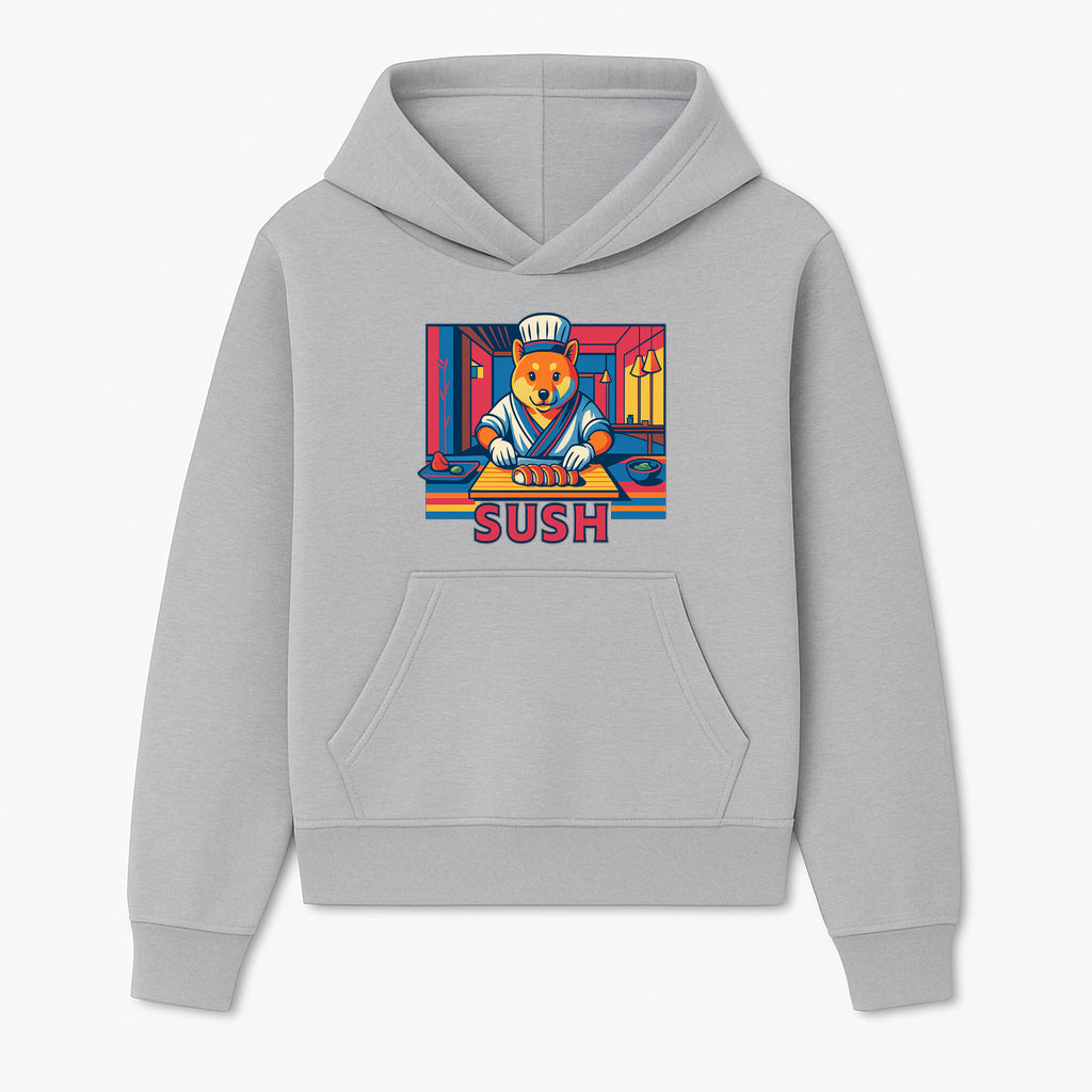Shiba Inu Sushi Chef Art Print Colorful Japanese Cuisine Wall Decor for Food Lovers & Animal Enthusiasts - Hoodie 1758181725352.jpg