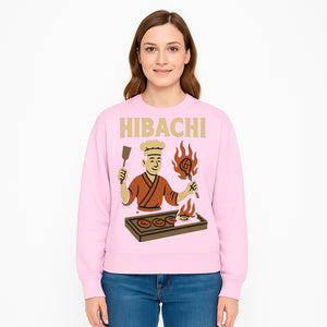 Hibachi Chef Wall Art | Japanese Grill Decor | Fun Cooking Illustration | Kitchen or Restaurant Artwork - Sweatshirt 1758181725428.jpg