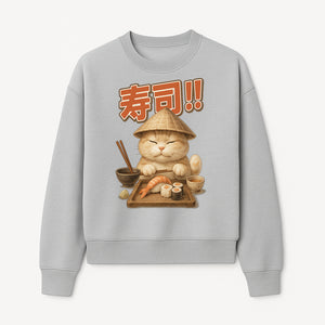 Cute Cat Sushi Chef Art Print Sushi Lovers Gift, Asian Cuisine Decor, Cat Artwork, Whimsical Kitchen Wall Art, Foodie Gift Idea - Sweatshirt 1758181725498.jpg