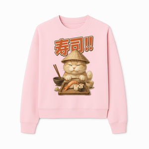Cute Cat Sushi Chef Art Print Sushi Lovers Gift, Asian Cuisine Decor, Cat Artwork, Whimsical Kitchen Wall Art, Foodie Gift Idea - Sweatshirt 1758181725761.jpg