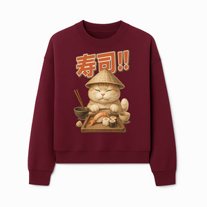 Cute Cat Sushi Chef Art Print Sushi Lovers Gift, Asian Cuisine Decor, Cat Artwork, Whimsical Kitchen Wall Art, Foodie Gift Idea - Sweatshirt 1758181725895.jpg