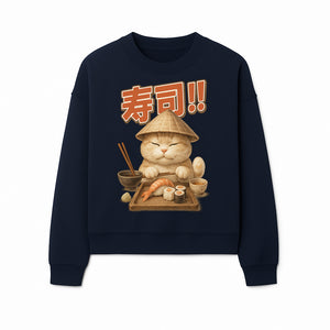 Cute Cat Sushi Chef Art Print Sushi Lovers Gift, Asian Cuisine Decor, Cat Artwork, Whimsical Kitchen Wall Art, Foodie Gift Idea - Sweatshirt 1758181726043.jpg