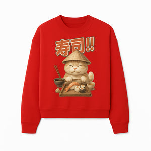 Cute Cat Sushi Chef Art Print Sushi Lovers Gift, Asian Cuisine Decor, Cat Artwork, Whimsical Kitchen Wall Art, Foodie Gift Idea - Sweatshirt 1758181726184.jpg