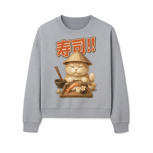 Cute Cat Sushi Chef Art Print Sushi Lovers Gift, Asian Cuisine Decor, Cat Artwork, Whimsical Kitchen Wall Art, Foodie Gift Idea - Sweatshirt 1758181726326.jpg