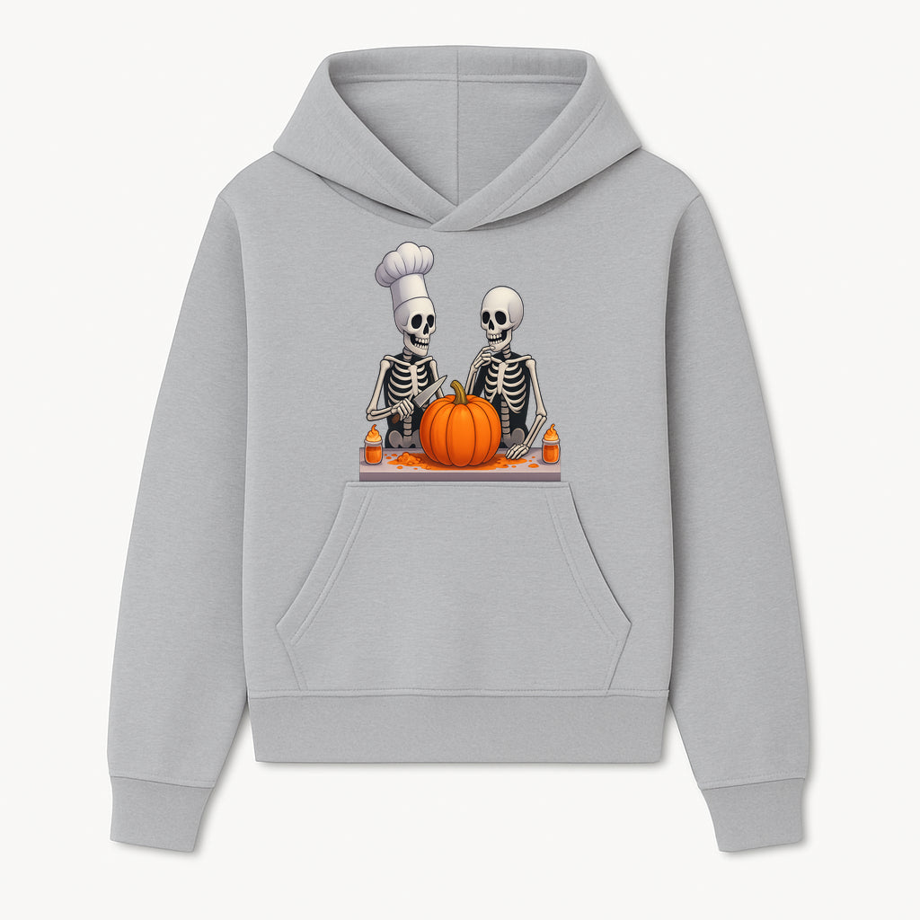 Skeleton Chef Pumpkin Carving Decor - Fun Halloween Kitchen Art Print - Hoodie 1758181726521.jpg