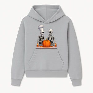 Skeleton Chef Pumpkin Carving Decor - Fun Halloween Kitchen Art Print - Hoodie 1758181726521.jpg