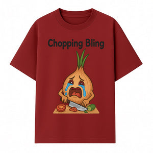 Funny Onion Chef Art Print - Chopping Bling Kitchen Wall Decor for Food Lovers, Culinary Gifts, Humorous Cooking Decor - T-shirt 1758181726540.jpg