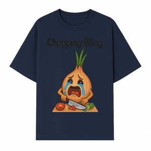 Funny Onion Chef Art Print - Chopping Bling Kitchen Wall Decor for Food Lovers, Culinary Gifts, Humorous Cooking Decor - T-shirt 1758181726680.jpg